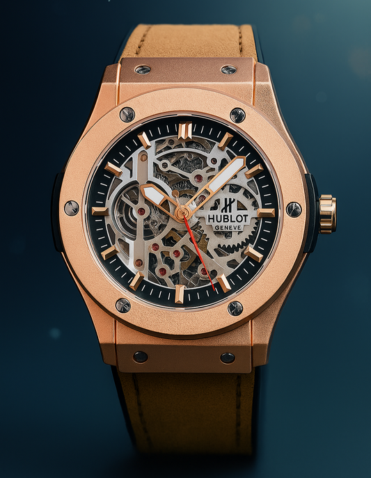 Hublot Automatic Watch ,Hublot Classic Fusion Automatic Machinery Premium Titanium Full Black Leather Strap Watch For Men